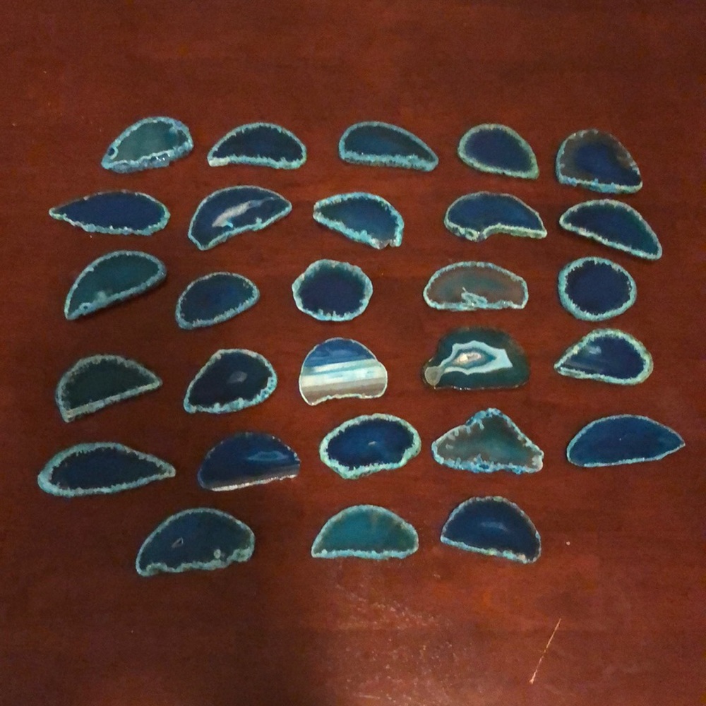 Agate Slices for Placecards for Wedding or Party